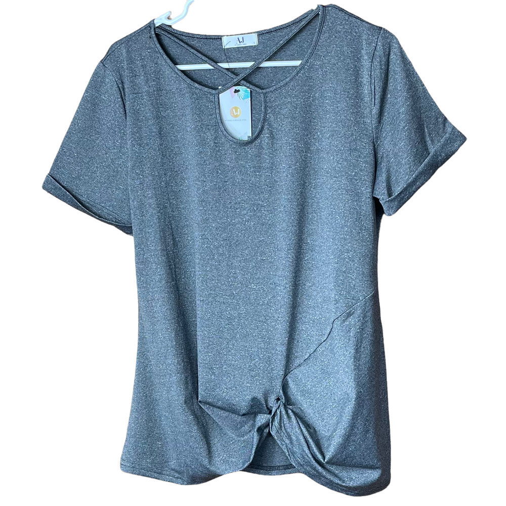 Amelia James Gray Short Sleeve Shirt